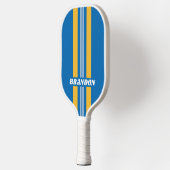 Kust Rally Strepen met Naam Pickleball Paddle (Links)