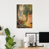 Kust Rococo Kunstprint Rozentuin, Lantaarns Poster (Thuiskantoor)