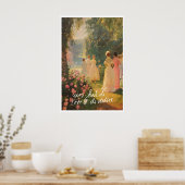 Kust Rococo Kunstprint Rozentuin, Lantaarns Poster (Keuken)