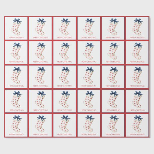 Kust Rode Krab Kerstkous Cadeaupapier (Vlak)