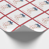 Kust Rode Krab Kerstkous Cadeaupapier (Hoek)