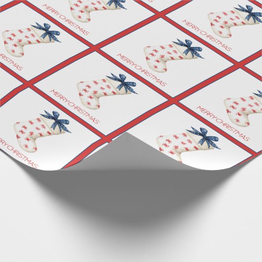 Kust Rode Krab Kerstkous Cadeaupapier (Hoek)