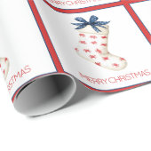 Kust Rode Krab Kerstkous Cadeaupapier (Rol Hoek)