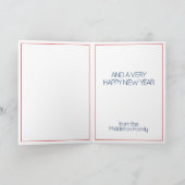 Kust Rode Krab Kerstkous Feestdagen Kaart (Binnen)