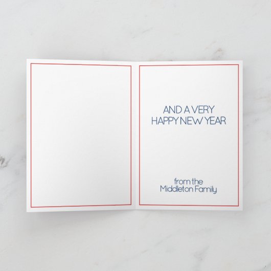 Kust Rode Krab Kerstkous Feestdagen Kaart (Binnen)