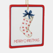 Kust Rode Krab Kerstkous Keramisch Ornament (Rechts)