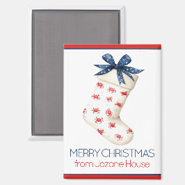 Kust Rode Krab Kerstkous Magneet