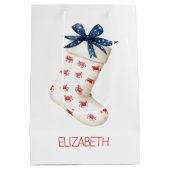 Kust Rode Krab Kerstkous Medium Cadeauzakje (Achterkant)