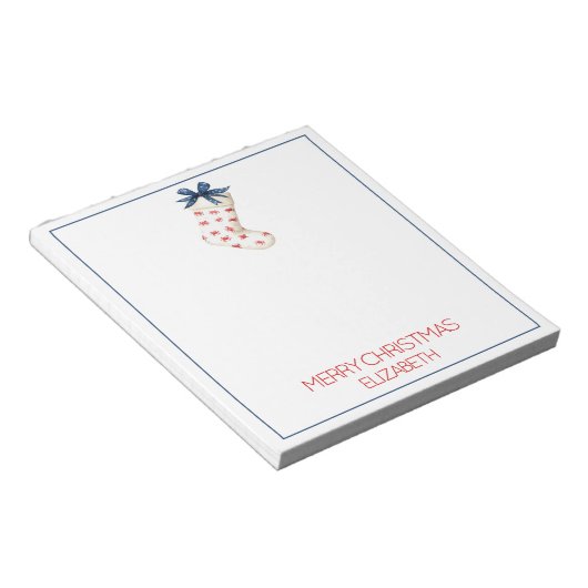 Kust Rode Krab Kerstkous Notitieblok (Schuin)