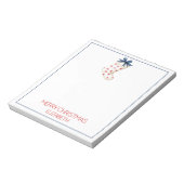 Kust Rode Krab Kerstkous Notitieblok (Linkerzijde)