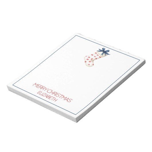 Kust Rode Krab Kerstkous Notitieblok (Linkerzijde)