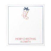 Kust Rode Krab Kerstkous Notitieblok (Voorkant)