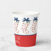 Kust Rode Krab Kerstkous Papieren Bekers (Achterkant)