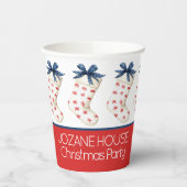 Kust Rode Krab Kerstkous Papieren Bekers (Links)