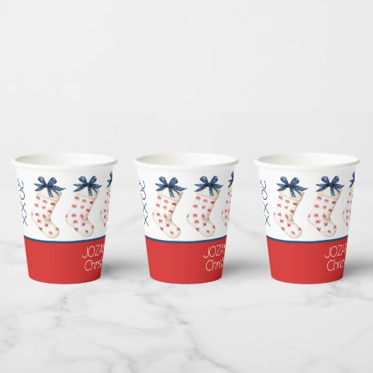 Kust Rode Krab Kerstkous Papieren Bekers (Multi)
