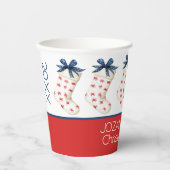 Kust Rode Krab Kerstkous Papieren Bekers (Voorkant)