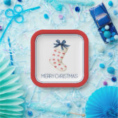 Kust Rode Krab Kerstkous Papieren Bordje (Feest)