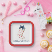 Kust Rode Krab Kerstkous Papieren Bordje (Feest)