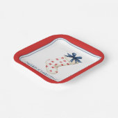 Kust Rode Krab Kerstkous Papieren Bordje (Gebogen)