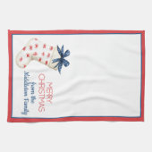 Kust Rode Krab Kerstkous Theedoek (Horizontaal)