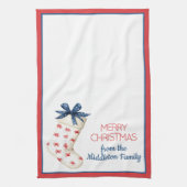 Kust Rode Krab Kerstkous Theedoek (Verticaal)