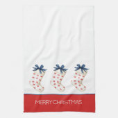 Kust Rode Krab Kerstkous Theedoek (Verticaal)