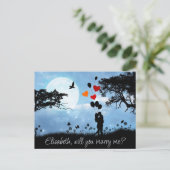 Kust Romantic wil je me trouwen? Briefkaart (Staand voorkant)