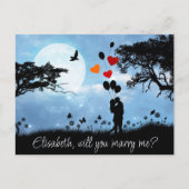 Kust Romantic wil je me trouwen? Briefkaart (Voorkant)