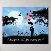 Kust Romantic wil je me trouwen? Poster (Voorkant)