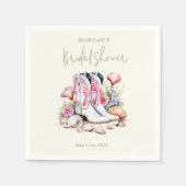 Kust Roze Cowgirl Bruiloftsfeest Servet (Voorkant)