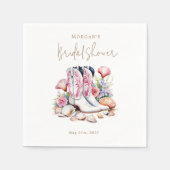 Kust Roze Cowgirl Bruiloftsfeest Servet (Voorkant)