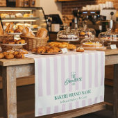 Kust Roze Strepen Bakkerij Logo Tafel Runner Wandkleed