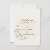 Kust Sand Dollar Huwelijk RSVP Kaartje (Voorkant)