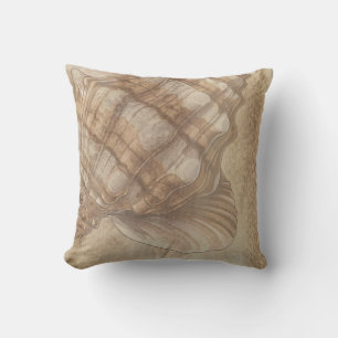 Kust Seashell Design, Zand Kleur Strand Thema Kussen