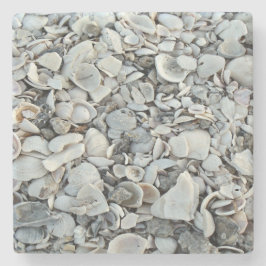 kust Shell Natuurlijk Patroon Stenen Onderzetter