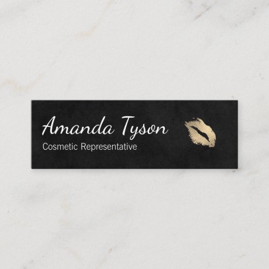 Kust / Slank Black Mini Visitekaartje (Voorkant)