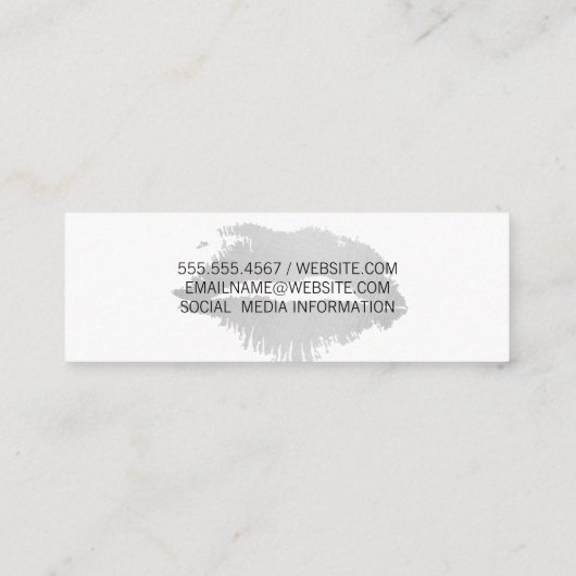 Kust / Slank Black Mini Visitekaartje (Achterkant)