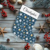 Kust Sneeuwvlokken & Nautische Elementen Grote Kerstsok