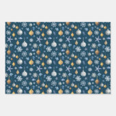 Kust Sneeuwvlokken & Nautische Elementen Inpakpapier Vel (Voorkant 2)