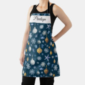 Kust Sneeuwvlokken & Nautische Elementen Patroon Schort (Insitu)