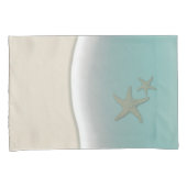 Kust Starfish Ocean Beach Zand & Aqua Water Kussensloop (Voorkant-Rechts)