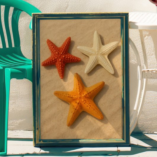 Kust Starfish Summer Beach Trendy Wall Art Poster