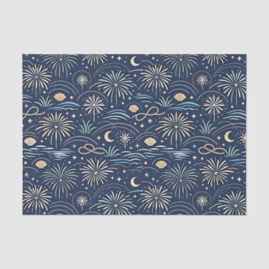 Kust Starlight Vuurwerkpatroon Tissuepapier (Voorkant)