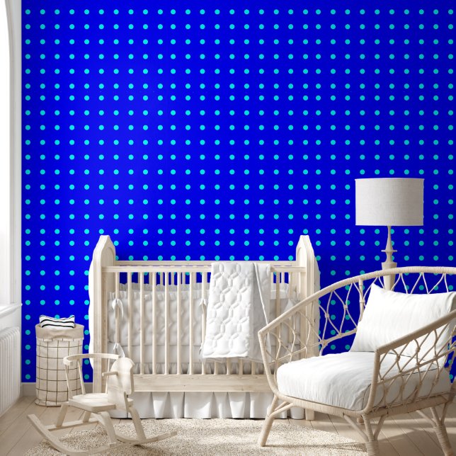 Kust Stippen op blauwe kleur - Textured Behang (Kinderen)