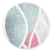 Kust/strand abstracte golven keramische knop (Voorkant)