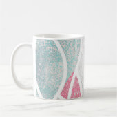 Kust/strand abstracte golven koffiemok (Links)