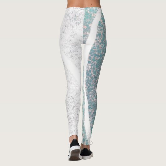 Kust/strand abstracte golven leggings (Achterkant)