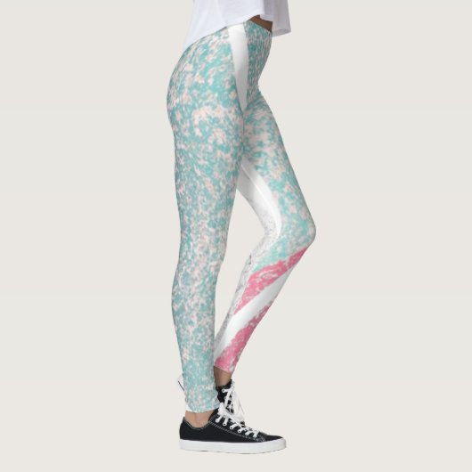 Kust/strand abstracte golven leggings (Rechts)