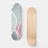 Kust/strand abstracte golven persoonlijk skateboard (Voorkant)