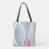 Kust/strand abstracte golven tote bag (Achterkant)